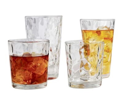 Cabrini 16-Piece Cooler & Double Old Fashioned Glassware Set